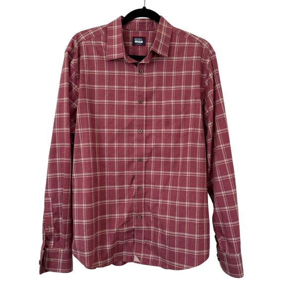 Men's UNTUCKit Red Plaid Button Down Flannel Long Sleeve 100% Cotton - Large - Picture 1 of 8